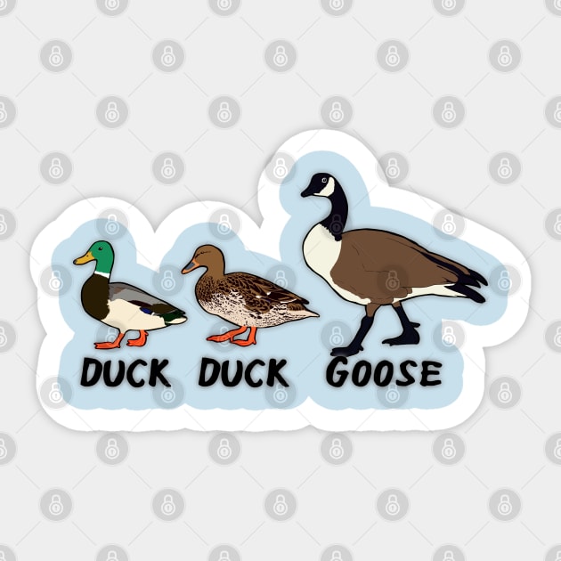 Duck, Duck, Goose Sticker by Kristal Stittle